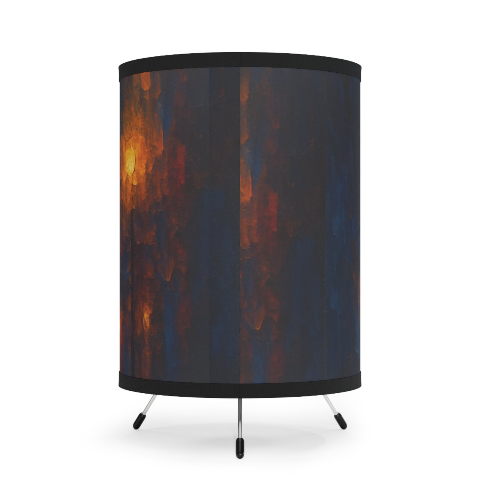 abstract blue amber light tripod lamp and shade abstract blue amber light tripod lamp and shade